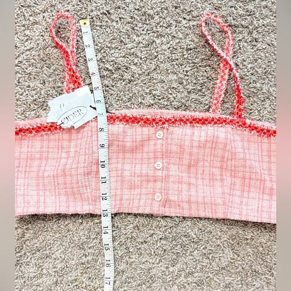 Cider Pink Tweed Pants & Cropped Tank Top Set - Picture 4 of 9